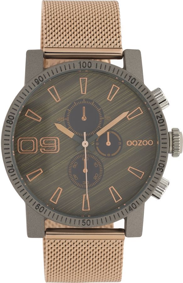 OOZOO Timepieces Chronograph Rose Gold Metallic Bracelet C10685